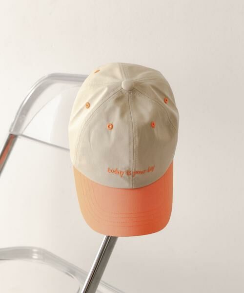 SMELLY/スメリー バイカラーコットンキャップ オレンジ系その他 - SMELLY/スメリー バイカラーコットンキャップ オレンジ系その他 -