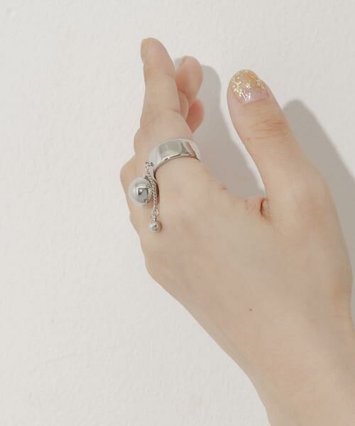 SMELLY / スメリー リング | メタルボールチェーンワイドリング | 詳細1