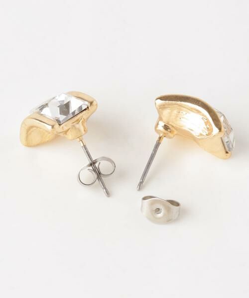 SMELLY / スメリー ピアス・イヤリング | レクタングルカーブビジューピアス | 詳細5