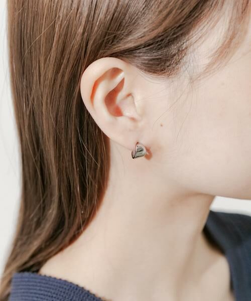 SMELLY / スメリー ピアス・イヤリング | ステンレスミニワイドフープピアス | 詳細10