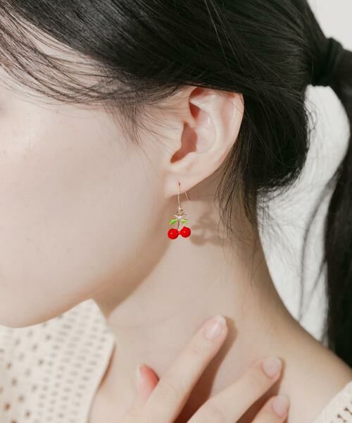 SMELLY / スメリー ピアス・イヤリング | チェリーモチーフフックピアス | 詳細4