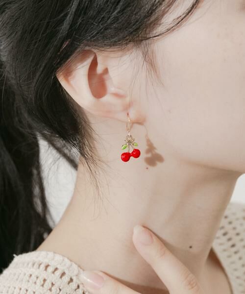 SMELLY / スメリー ピアス・イヤリング | チェリーモチーフフックピアス | 詳細6