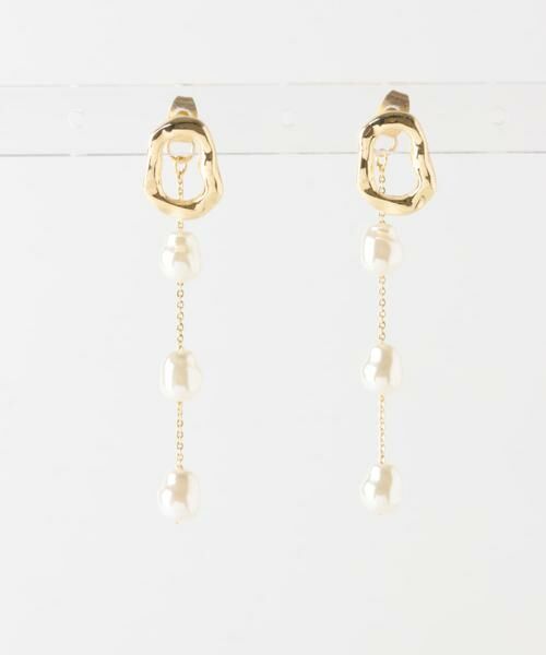 SMELLY / スメリー ピアス・イヤリング | トリプルパールチェーンピアス | 詳細5