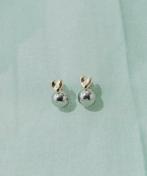 SMELLY / スメリー ピアス・イヤリング | メタルハートコンビピアス | 詳細2