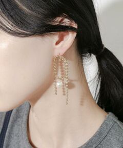 SMELLY / スメリー ピアス・イヤリング | ボールチェーンパールポイントピアス