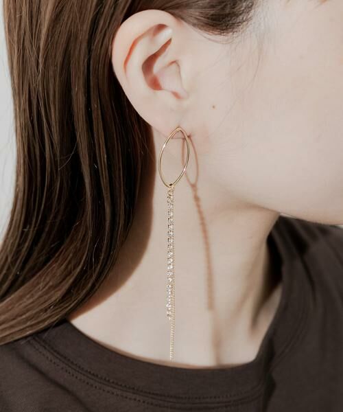 SMELLY / スメリー ピアス・イヤリング | ビジューロングチェーンピアス | 詳細2