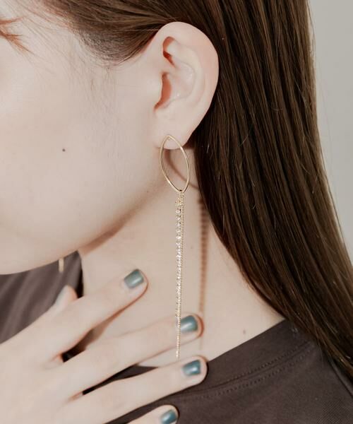 SMELLY / スメリー ピアス・イヤリング | ビジューロングチェーンピアス | 詳細3