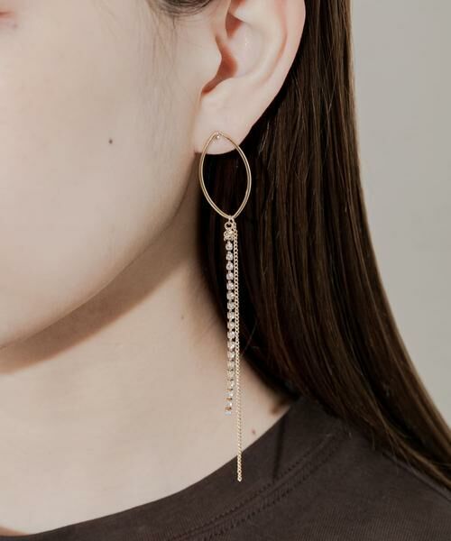 SMELLY / スメリー ピアス・イヤリング | ビジューロングチェーンピアス | 詳細4