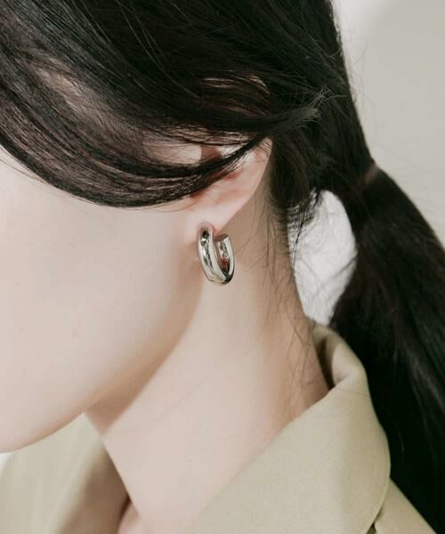SMELLY / スメリー ピアス・イヤリング | ステンレスワイドフープピアス | 詳細4