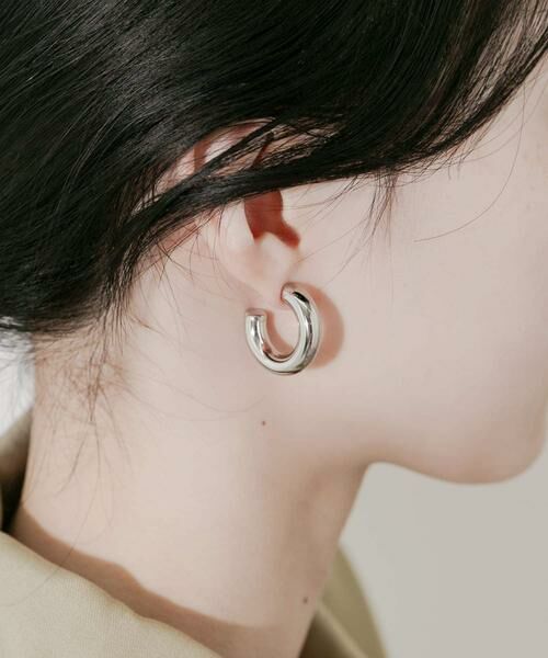 SMELLY / スメリー ピアス・イヤリング | ステンレスワイドフープピアス | 詳細6