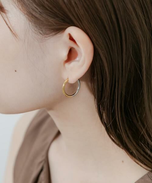 SMELLY / スメリー ピアス・イヤリング | ステンレスコンビメッキフープピアス | 詳細2