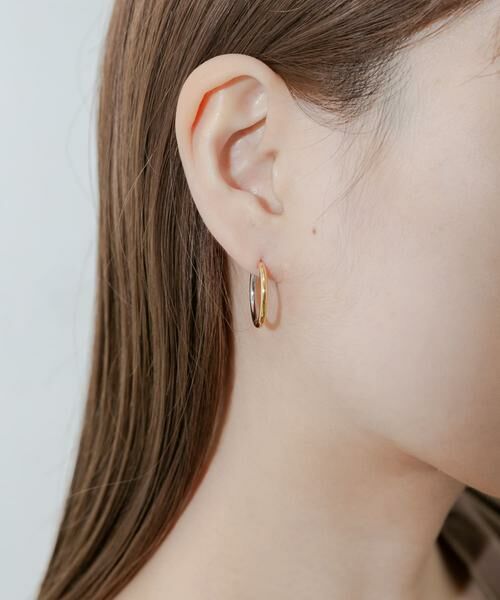 SMELLY / スメリー ピアス・イヤリング | ステンレスコンビメッキフープピアス | 詳細3