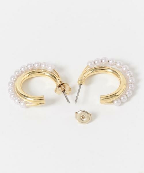 SMELLY / スメリー ピアス・イヤリング | パールラインメタルフープピアス | 詳細4