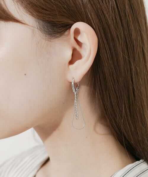 SMELLY / スメリー ピアス・イヤリング | メタルチェーン2WAYフープピアス | 詳細1