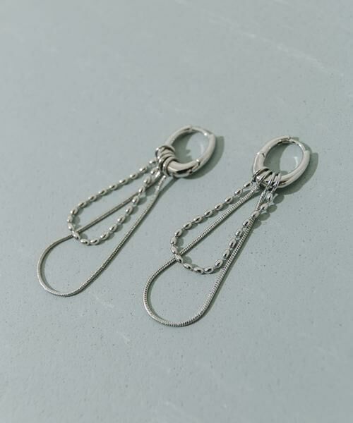 SMELLY / スメリー ピアス・イヤリング | メタルチェーン2WAYフープピアス | 詳細6