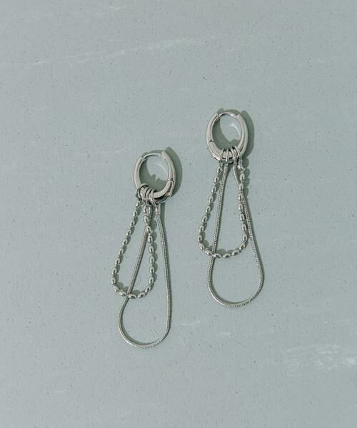 SMELLY / スメリー ピアス・イヤリング | メタルチェーン2WAYフープピアス | 詳細7