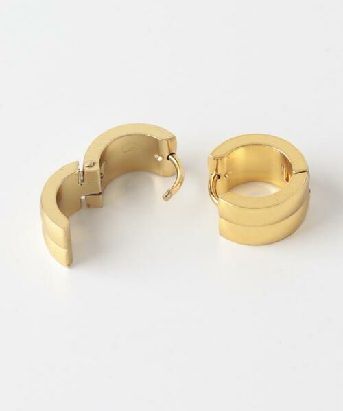 SMELLY / スメリー ピアス・イヤリング | ステンレスセンターラインフープピアス | 詳細5