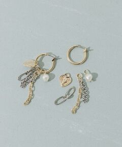 SMELLY / スメリー ピアス・イヤリング | ハートコインチャームマルチWAYフープピアス