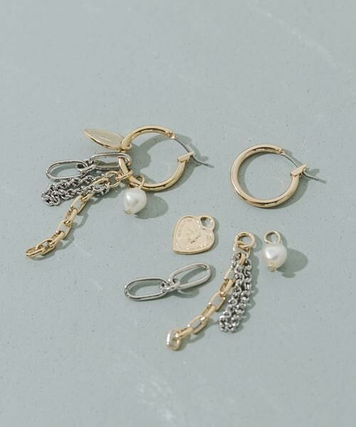 SMELLY / スメリー ピアス・イヤリング | ハートコインチャームマルチWAYフープピアス | 詳細1