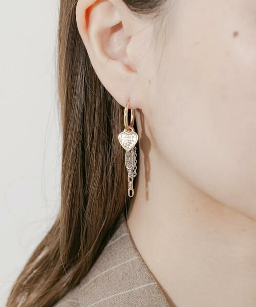 SMELLY / スメリー ピアス・イヤリング | ハートコインチャームマルチWAYフープピアス | 詳細2