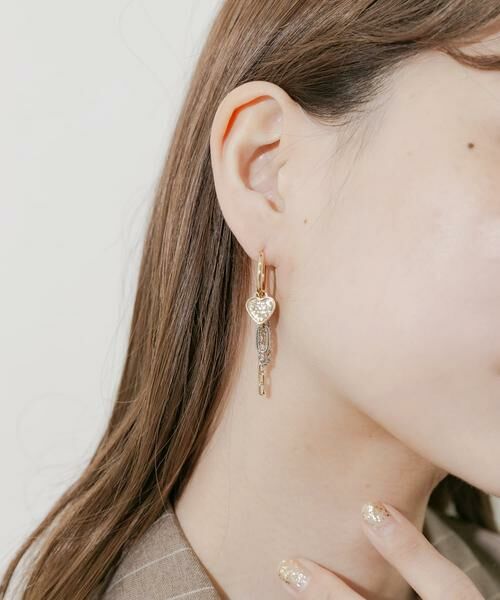 SMELLY / スメリー ピアス・イヤリング | ハートコインチャームマルチWAYフープピアス | 詳細3