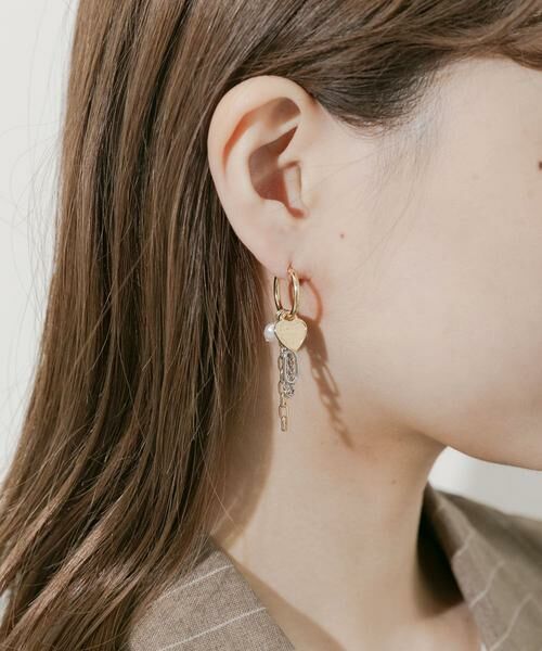 SMELLY / スメリー ピアス・イヤリング | ハートコインチャームマルチWAYフープピアス | 詳細4