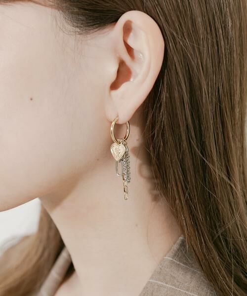 SMELLY / スメリー ピアス・イヤリング | ハートコインチャームマルチWAYフープピアス | 詳細5