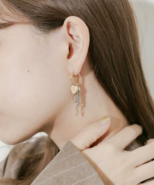 SMELLY / スメリー ピアス・イヤリング | ハートコインチャームマルチWAYフープピアス | 詳細6