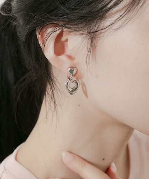 SMELLY / スメリー ピアス・イヤリング | メタルハートイヤリング | 詳細1