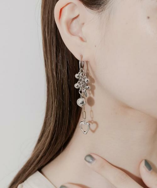 SMELLY / スメリー ピアス・イヤリング | ハートモチーフマルチWAYフープイヤリング | 詳細3