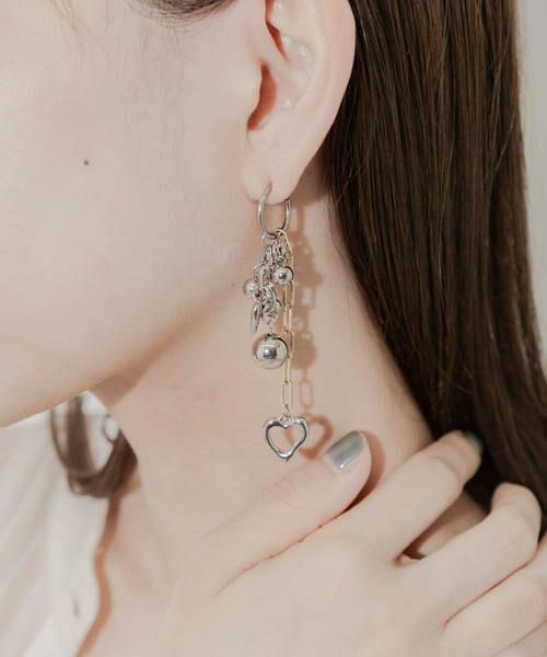 SMELLY / スメリー ピアス・イヤリング | ハートモチーフマルチWAYフープイヤリング | 詳細4