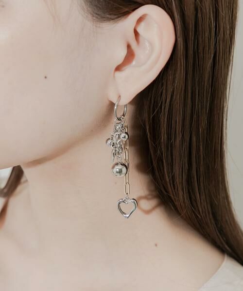 SMELLY / スメリー ピアス・イヤリング | ハートモチーフマルチWAYフープイヤリング | 詳細5