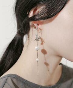 SMELLY / スメリー ピアス・イヤリング | メタルフラワーパールロングイヤリング