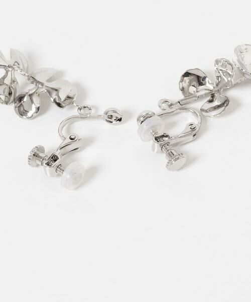 SMELLY / スメリー ピアス・イヤリング | メタルフラワーパールロングイヤリング | 詳細5