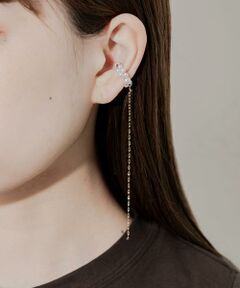 SMELLY / スメリー ピアス・イヤリング | ランダムパールチェーンイヤカフ