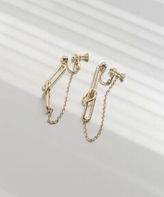 SMELLY / スメリー ピアス・イヤリング | メタルオーバルチェーンコンビイヤリング