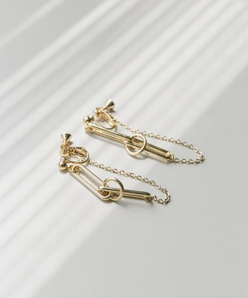 SMELLY / スメリー ピアス・イヤリング | メタルオーバルチェーンコンビイヤリング | 詳細1