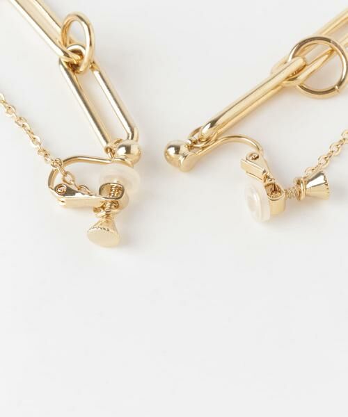SMELLY / スメリー ピアス・イヤリング | メタルオーバルチェーンコンビイヤリング | 詳細5