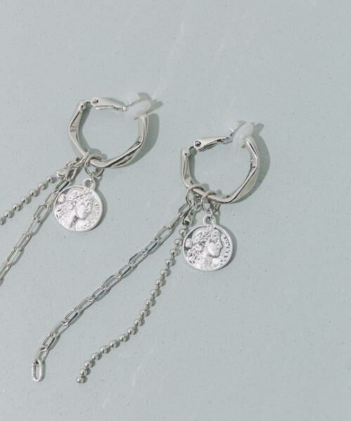 SMELLY / スメリー ピアス・イヤリング | コインチェーンフープイヤリング | 詳細1