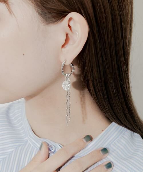 SMELLY / スメリー ピアス・イヤリング | コインチェーンフープイヤリング | 詳細3