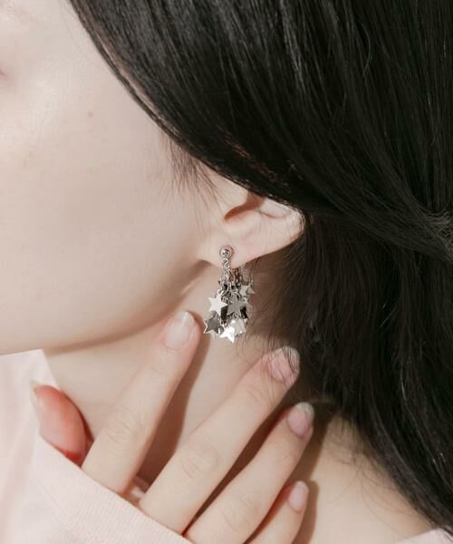SMELLY/スメリー スタープレートボリュームイヤリング シルバー -