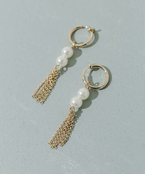 SMELLY / スメリー ピアス・イヤリング | パールシャワーチェーンイヤリング | 詳細1