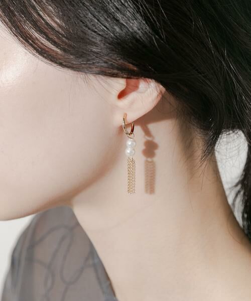 SMELLY / スメリー ピアス・イヤリング | パールシャワーチェーンイヤリング | 詳細3