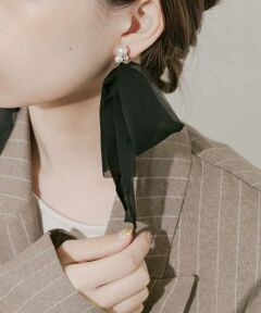SMELLY / スメリー ピアス・イヤリング | シアーボリュームリボンイヤリング