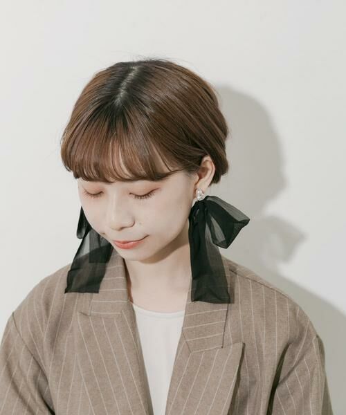 SMELLY / スメリー ピアス・イヤリング | シアーボリュームリボンイヤリング | 詳細4