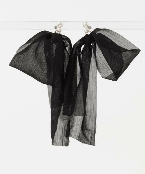 SMELLY / スメリー ピアス・イヤリング | シアーボリュームリボンイヤリング | 詳細6