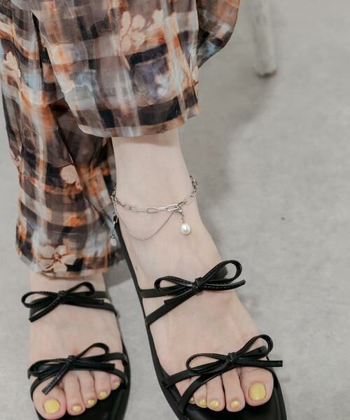 SMELLY / スメリー アンクレット | パールトップコンビチェーンアンクレット | 詳細1