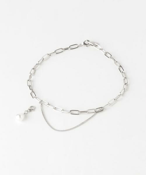 SMELLY / スメリー アンクレット | パールトップコンビチェーンアンクレット | 詳細4