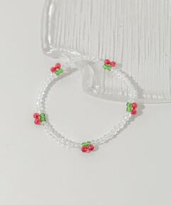 SMELLY / スメリー ブレスレット・バングル | チェリーモチーフクリアビーズブレスレット