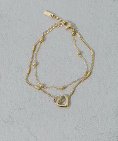 SMELLY / スメリー ブレスレット・バングル | ステンレスハートダブルチェーンブレスレット